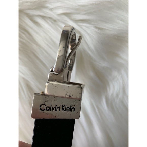 CALVIN KLEIN Black Studded Reversible Belt - Picture 6 of 8